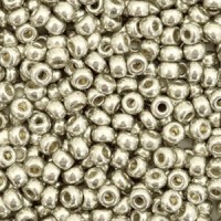 Miyuki rocailles Perlen 8/0 - Duracoat galvanized light pewter silver 8-4221